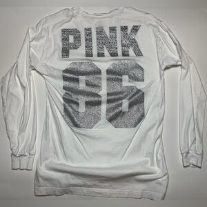 Victoria’s Secret PINK Silver Glitter Long Sleeve
